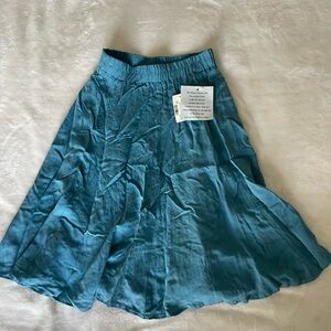 Vintage Teal A-Line Skirt